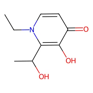 1-Ethyl-2-(1-hydroxyethyl)-3-hydroxypyridin-4-one structure