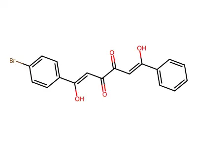 1-(4-Bromophenyl)-1,6-dihydroxy-6-phenylhexa-1,5-diene-3,4-dione structure