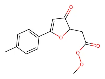 Methyl 2,3-dihydro-2-hydroxy-5-(4-methylphenyl)-3-oxo-2-furanacetate structure