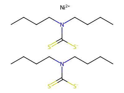 N,N-dibutylcarbamodithioate;nickel(2+) structure