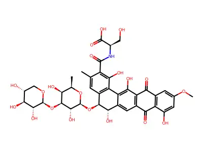 Pradimicin hydroxy der. structure