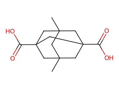 5,7-Dimethyladamantane-1,3-dicarboxylic acid structure