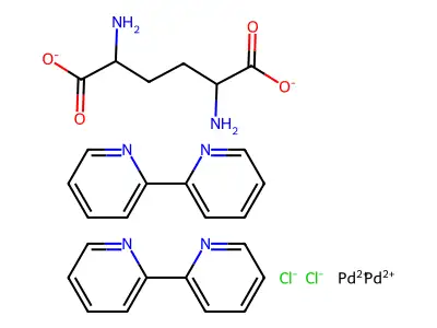 Pd(II)(Bipy)2(daa)Cl2 structure