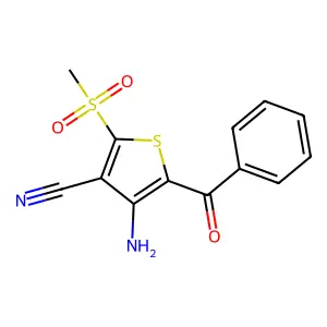 4-Amino-5-benzoyl-2-(methylsulfonyl)-3-thiophenecarbonitrile structure