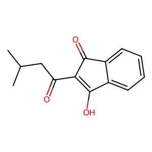 3-Hydroxy-2-(3-methylbutanoyl)inden-1-one structure