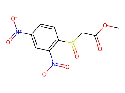 Acetic acid, ((2,4-dinitrophenyl)sulfinyl)-, methyl ester structure