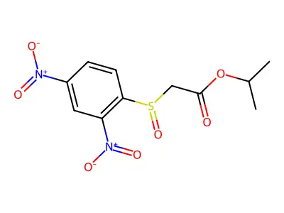 Acetic acid, ((2,4-dinitrophenyl)sulfinyl)-, 1-methylethyl ester structure