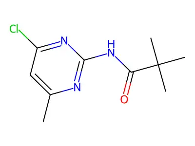 N1-(4-chloro-6-methylpyrimidin-2-yl)-2,2-dimethylpropanamide structure