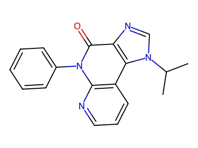 4H-Imidazo(4,5-c)(1,8)naphthyridin-4-one, 1,5-dihydro-1-(1-methylethyl)-5-phenyl- structure
