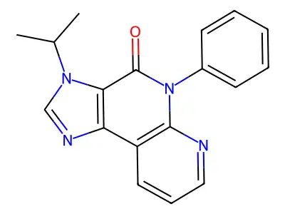 4H-Imidazo(4,5-c)(1,8)naphthyridin-4-one, 3,5-dihydro-3-(1-methylethyl)-5-phenyl- structure