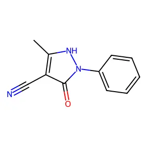 5-Hydroxy-3-methyl-1-phenyl-1H-pyrazole-4-carbonitrile structure