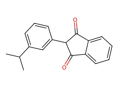 1H-Indene-1,3(2H)-dione, 2-[3-(1-methylethyl)phe structure