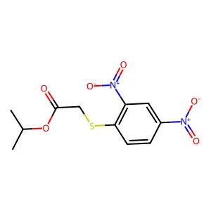 Acetic acid, ((2,4-dinitrophenyl)thio)-, 1-methylethyl ester structure