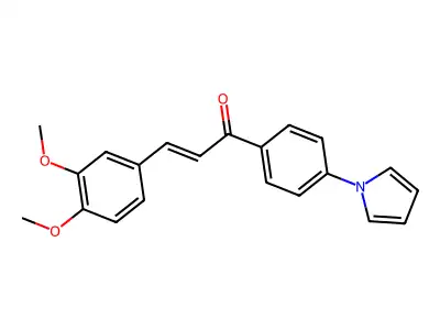 (E)-3-(3,4-dimethoxyphenyl)-1-[4-(1H-pyrrol-1-yl)phenyl]-2-propen-1-one structure