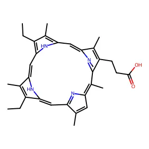 8,13-二乙基-3,7,12,17,20-五甲基-21H,23H-卟啉-2-丙酸 structure