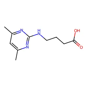 4-[(4,6-Dimethylpyrimidin-2-yl)amino]butanoic acid structure