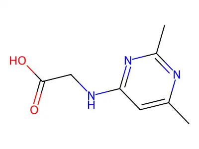 Glycine, N-(2,6-dimethyl-4-pyrimidinyl)- structure
