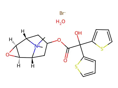 噻托溴铵一水合物 structure