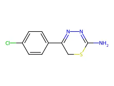 6H-1,3,4-Thiadiazin-2-amine, 5-(4-chlorophenyl)- structure