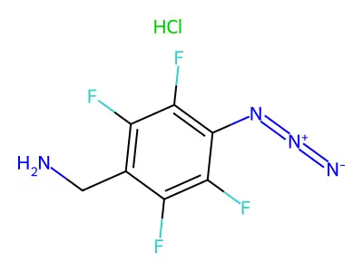 4-Azido-2,3,5,6-tetrafluorobenzyl amine hydrochloride structure