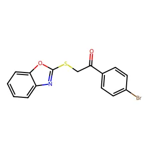 2-(2-Benzoxazolylthio)-1-(4-bromophenyl)ethanone structure