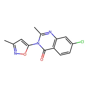 4(3H)-Quinazolinone, 7-chloro-2-methyl-3-(3-methyl-5-isoxazolyl)- structure