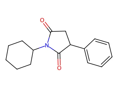 2,5-Pyrrolidinedione, 1-cyclohexyl-3-phenyl- structure