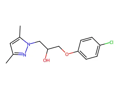 1-(4-Chlorophenoxy)-3-(3,5-dimethylpyrazol-1-yl)propan-2-ol structure