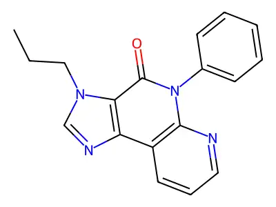 4H-Imidazo(4,5-c)(1,8)naphthyridin-4-one, 3,5-dihydro-5-phenyl-3-propyl- structure