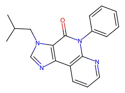 4H-Imidazo(4,5-c)(1,8)naphthyridin-4-one, 3,5-dihydro-3-(2-methylpropyl)-5-phenyl- structure