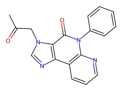 4H-Imidazo(4,5-c)(1,8)naphthyridin-4-one, 3,5-dihydro-3-(2-oxopropyl)-5-phenyl- structure