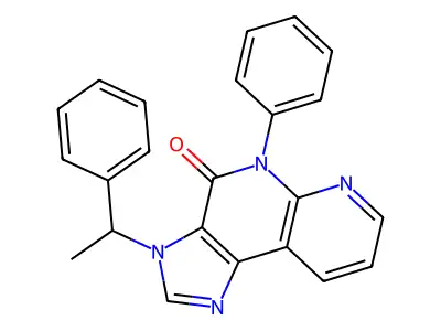3,5-Dihydro-5-phenyl-3-(1-phenylethyl)-4H-imidazo(4,5-c)(1,8)naphthyridin-4-one structure