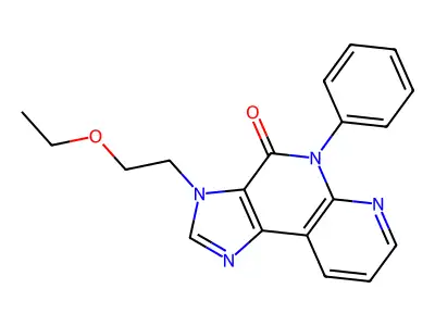 4H-Imidazo(4,5-c)(1,8)naphthyridin-4-one, 3,5-dihydro-3-(2-ethoxyethyl)-5-phenyl- structure