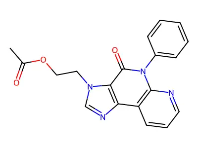 4H-Imidazo(4,5-c)(1,8)naphthyridin-4-one, 3,5-dihydro-3-(2-(acetyloxy)ethyl)-5-phenyl- structure