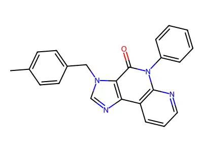 4H-Imidazo(4,5-c)(1,8)naphthyridin-4-one, 3,5-dihydro-3-((4-methylphenyl)methyl)-5-phenyl- structure