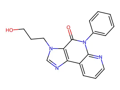 4H-Imidazo(4,5-c)(1,8)naphthyridin-4-one, 3,5-dihydro-3-(3-hydroxypropyl)-5-phenyl- structure