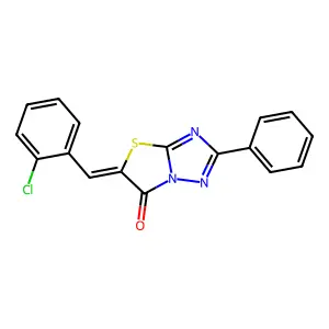 (Z)-5-(2-chlorobenzylidene)-2-phenylthiazolo[3,2-b][1,2,4]triazol-6(5H)-one structure