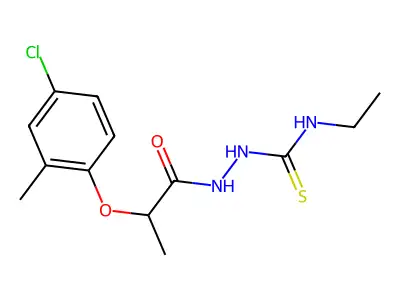 1-[2-(4-Chloro-2-methylphenoxy)propanoylamino]-3-ethylthiourea structure