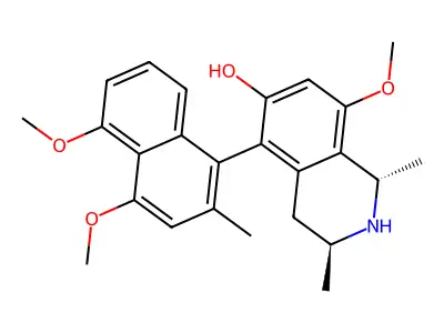 (-)-Ancistrocladine structure