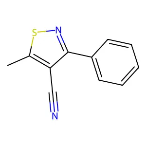 4-Isothiazolecarbonitrile, 5-methyl-3-phenyl- structure