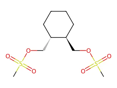 1,2-Bis(methanesulfonyloxymethyl)cyclohexane, (1R,2R)- structure