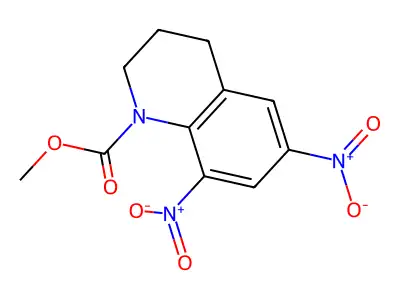 methyl 6,8-dinitro-3,4-dihydroquinoline-1(2H)-carboxylate structure