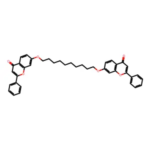 7-((10-((4-Oxo-2-phenyl-4H-chromen-7-yl)oxy)decyl)oxy)-2-phenyl-4H-chromen-4-one structure