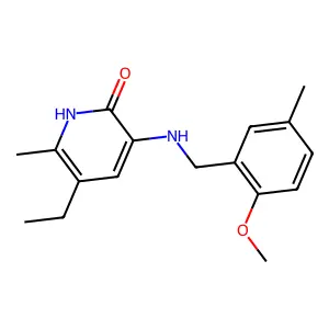 2(1H)-Pyridinone, 5-ethyl-3-(((2-methoxy-5-methylphenyl)methyl)amino)-6-methyl- structure