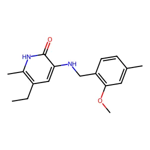 2(1H)-Pyridinone, 5-ethyl-3-(((2-methoxy-4-methylphenyl)methyl)amino)-6-methyl- structure