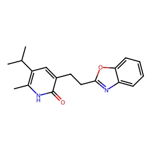 3-[2-(Benzoxazol-2-yl)ethyl]-5-isopropyl-6-methylpyridin-2(1H)-one structure