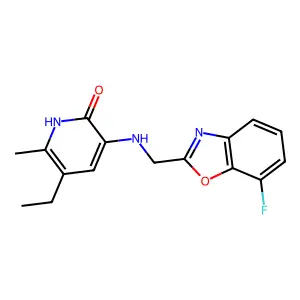 2(1H)-Pyridinone, 5-ethyl-3-(((7-fluoro-2-benzoxazolyl)methyl)amino)-6-methyl- structure