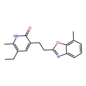 5-ethyl-6-methyl-3-[2-(7-methyl-1,3-benzoxazol-2-yl)ethyl]-1H-pyridin-2-one structure