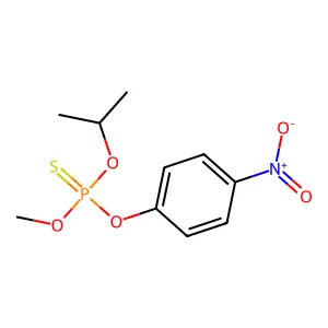 Phosphorothioic acid, O-isopropyl O-methyl O-(p-nitrophenyl) ester structure