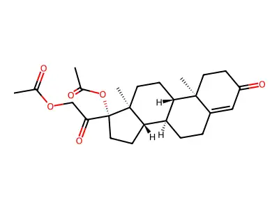 [2-[(8R,9S,10R,13S,14S,17S)-17-acetyloxy-10,13-dimethyl-3-oxo-2,6,7,8,9,11,12,14,15,16-decahydro-1H-cyclopenta[a]phenanthren-17-yl]-2-oxoethyl] acetate structure